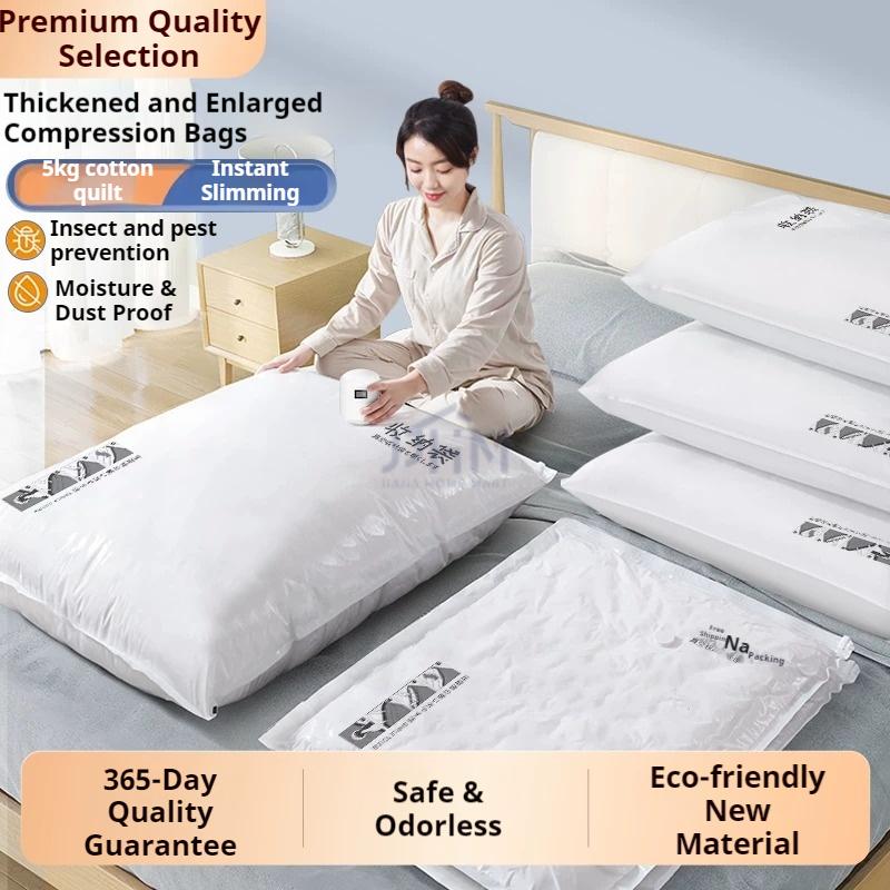 <Thicken PVC> Vacuum Storage Bag vacuum sealer bag Travel Vacuum Bag compress Mini Storage Bag Vacuum Bag Pump Travel Compressed Bag Mini Vacuum Sealer Machine