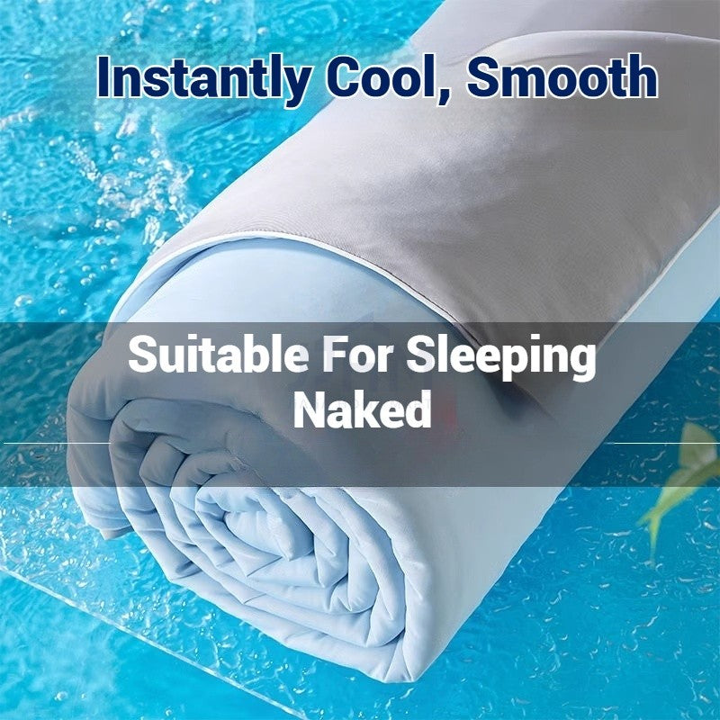 【SG NDD】 Cooling Summer Blanket Ice Silk Lightweight Quilt Air Condition Comforter Bed Double Side Cold Fabric