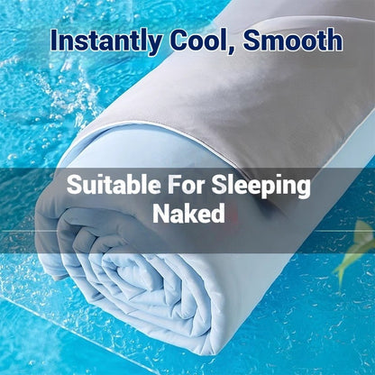 【SG NDD】 Cooling Summer Blanket Ice Silk Lightweight Quilt Air Condition Comforter Bed Double Side Cold Fabric