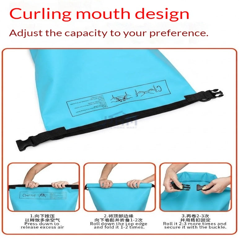 [SG] Waterproof Dry Bag Backpack Professional Ocean Pack 防水袋 Large Size Hiking Diving Bag Travel Outdoor Sling Shoulder Bag Swimming Kayaking Rafting Camping Beach Fishing Watersports Roll Top Dry Sack Large Capacity Storage Bag Men Women