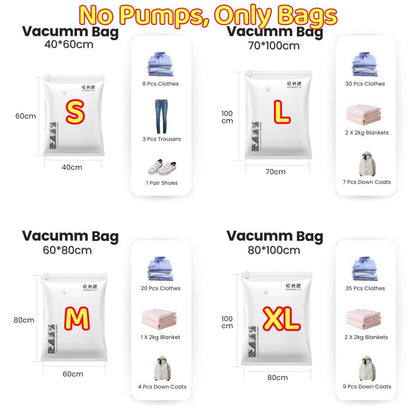 <Thicken PVC> Vacuum Storage Bag vacuum sealer bag Travel Vacuum Bag compress Mini Storage Bag Vacuum Bag Pump Travel Compressed Bag Mini Vacuum Sealer Machine