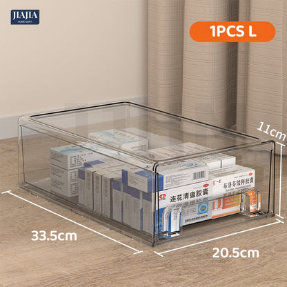 <Buy 3 Free 1> Premium Acrylic Medicine box family drawer type large capacity multi-layerem ergency First Aid Box Kit Japanese house