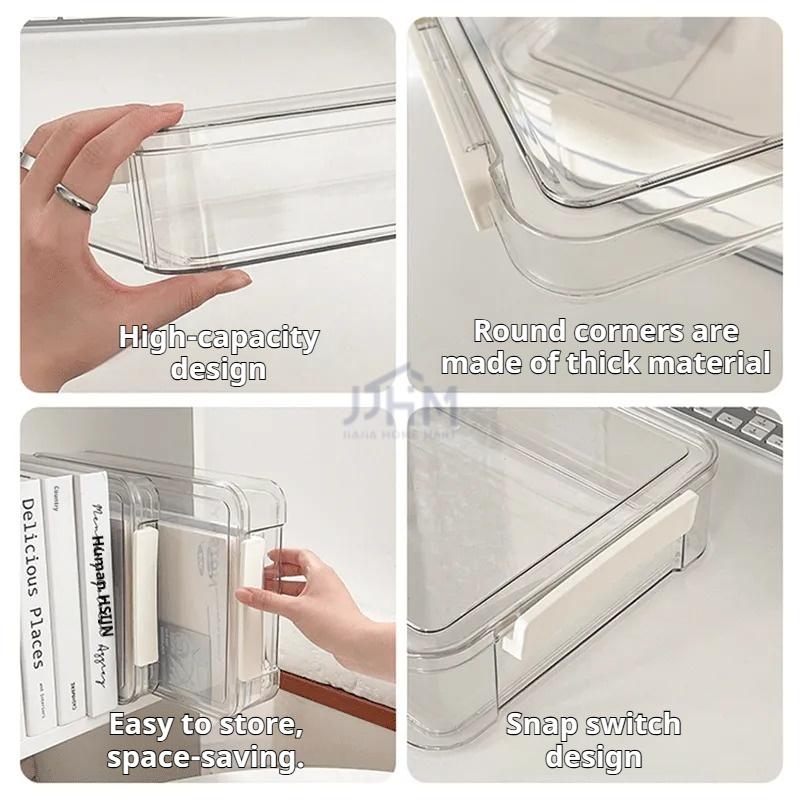 <Buy 3 Get 1 Free> A4 Acrylic Document Storage Tray Storage Box Transparent File Organizer Desktop Organization