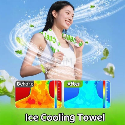 [Ten Milion Hot Selling] Cooling Ice Towels, Cooling Wet Wipes with Plant Formula, Great for Outdoor Concerts Cool Instant Cooling Face/Body Wipes & Handy Body Cool Sheet/Towel Sheets Icy Deodorant Body Wipes