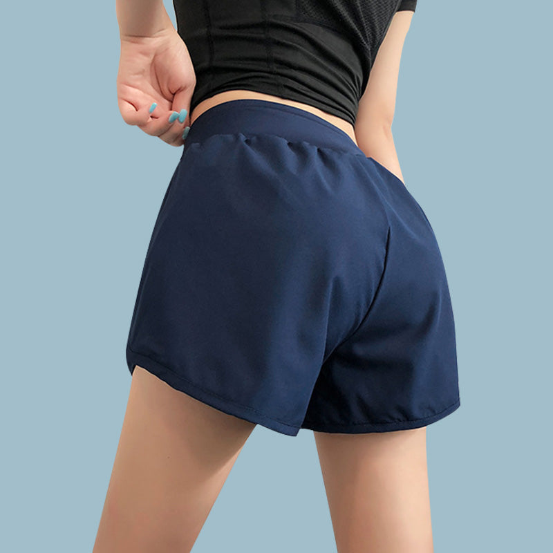 Women's Sports Shorts Quick-Drying Anti-Exposure Loose Large Size Casual Yoga Pants Running Breathable Fitness Pants High Waist Summer