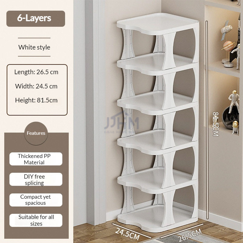 SG Stock Multi-Layer Shoe Rack Plastic Simple Shoe Racks Space Saving DIY Shoe Organizer 鞋架