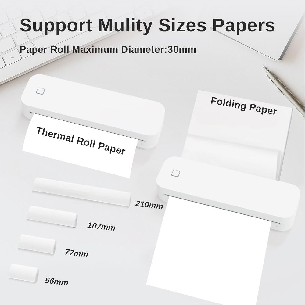 【Support A4 Size】Portable A4 Thermal Printer,DPI Wireless Bluetooth Thermal Printer,Compatible With A5/B5/Letter