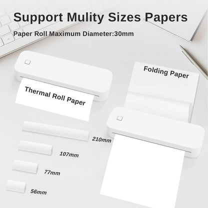 【Support A4 Size】Portable A4 Thermal Printer,DPI Wireless Bluetooth Thermal Printer,Compatible With A5/B5/Letter