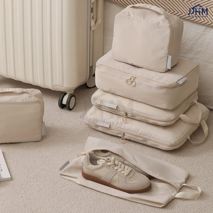 🔥SG stock🔥4pcs Set Travel Storage Bag Compression Luggage Storage Bag/Compression packing cube/Packing Cube/Packing Cubes