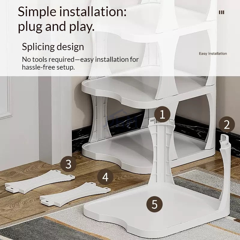 SG Stock Multi-Layer Shoe Rack Plastic Simple Shoe Racks Space Saving DIY Shoe Organizer 鞋架