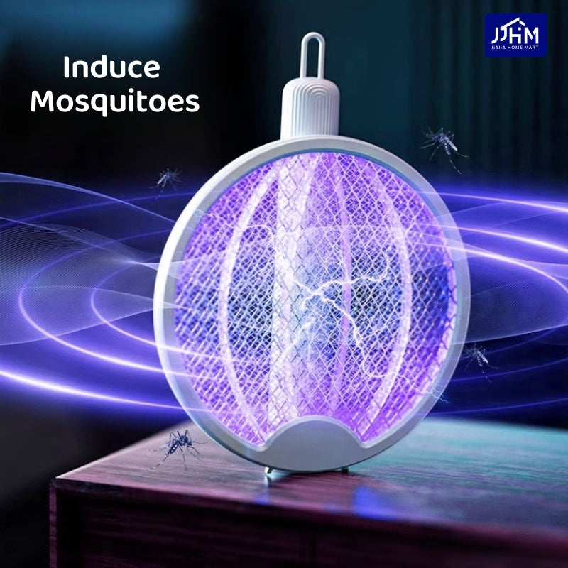 [2025 Ver] Update 3in1 Electric Insect Mosquito Racket Mosquito Swatter Killer USB Rechargeable LED Lamp