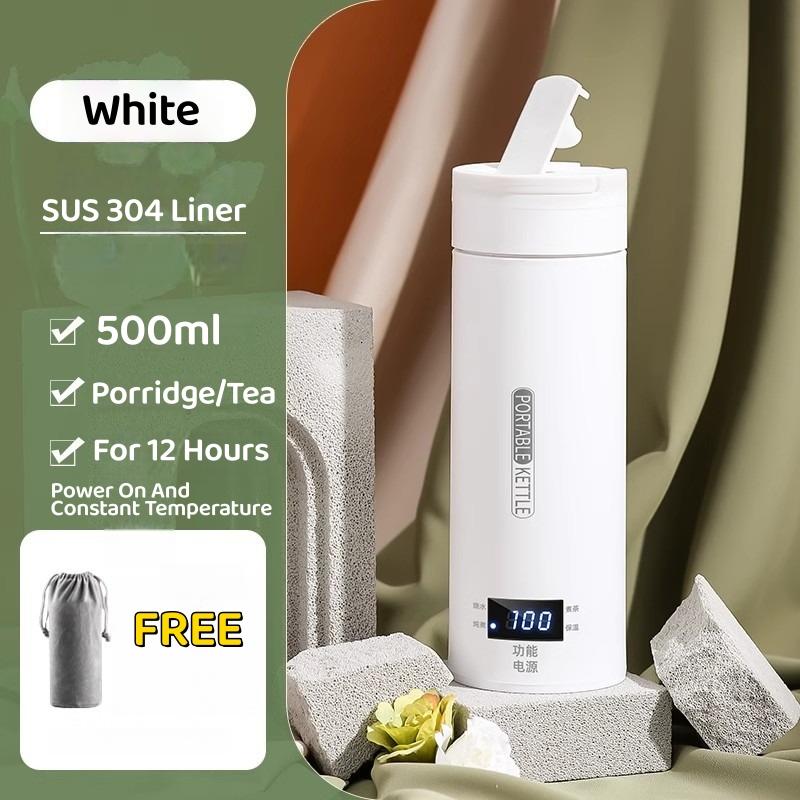 SG Local[upgrade 316] - 500 ml  Portable electric kettle Keep Warm Smart Water Kettle Dispenser Travel Mini Instant Heat Water Portable Desktop Water Dispenser Thermoregulation Smart Kettle