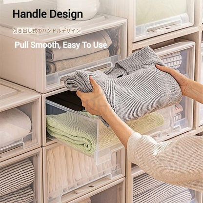 NND Drawer Type Stackable Storage Drawer Plastic Container Storage Box Cabinet Bin Cabinet