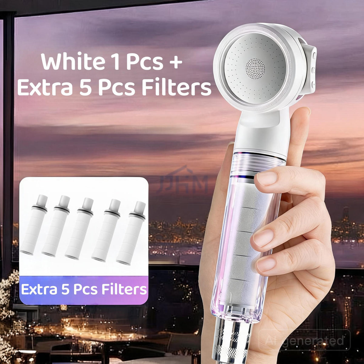 [SG Ready Stock] Portable Filter Shower Head 3 Modes High Pressure Water Saving Shower Cartridges Travel Shower Head