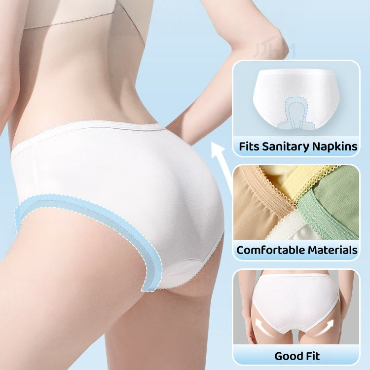 SG 5/10/20pcs Disposable Panties Ladies Sterile Ladies Sterile  Shorts Portable Pregnant Women Postpartum Women Disposable Panties Ladies Disposable Underwear Seamless Cotton Travel Plus Size Maternity Confinemen Women Disposable Panties Ladies
