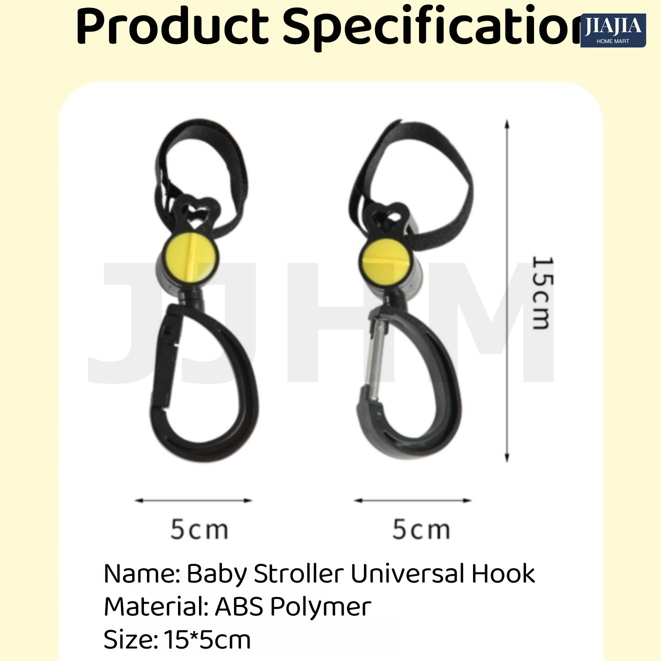 [SG] Baby Stroller Hook Velcro Strap / Multi Purpose Carabiner Hook/ Strong Load / Travel Camping Car Bicycle Hook