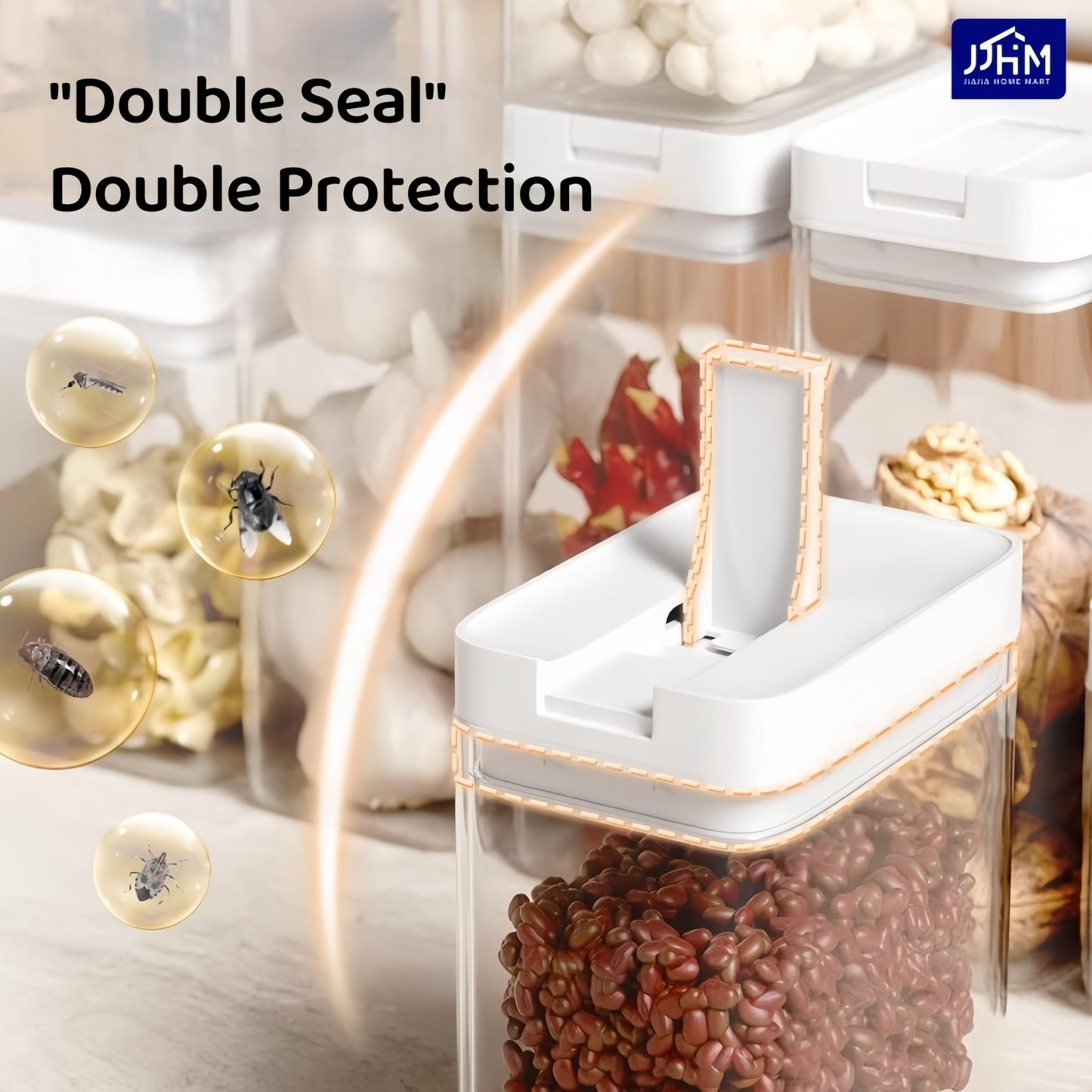 SG Airtight Food Container Storage with Easy Lock Lids For Kitchen Pantry Or Refrigerator Organization and Storage