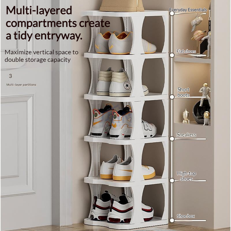 SG Stock Multi-Layer Shoe Rack Plastic Simple Shoe Racks Space Saving DIY Shoe Organizer 鞋架