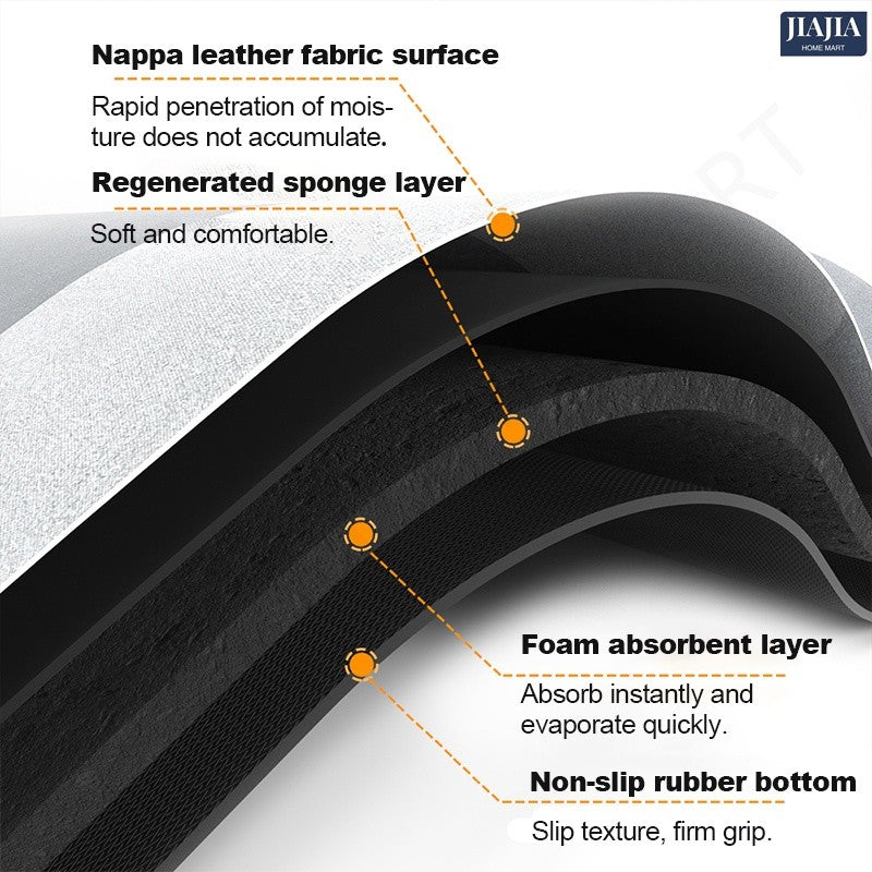 SG IN STOCK Diatom Mud Absorbent Pad Toilet Floor Quick-Drying Mat Non-slip Bathroom floor mat - Super Water Absorbent