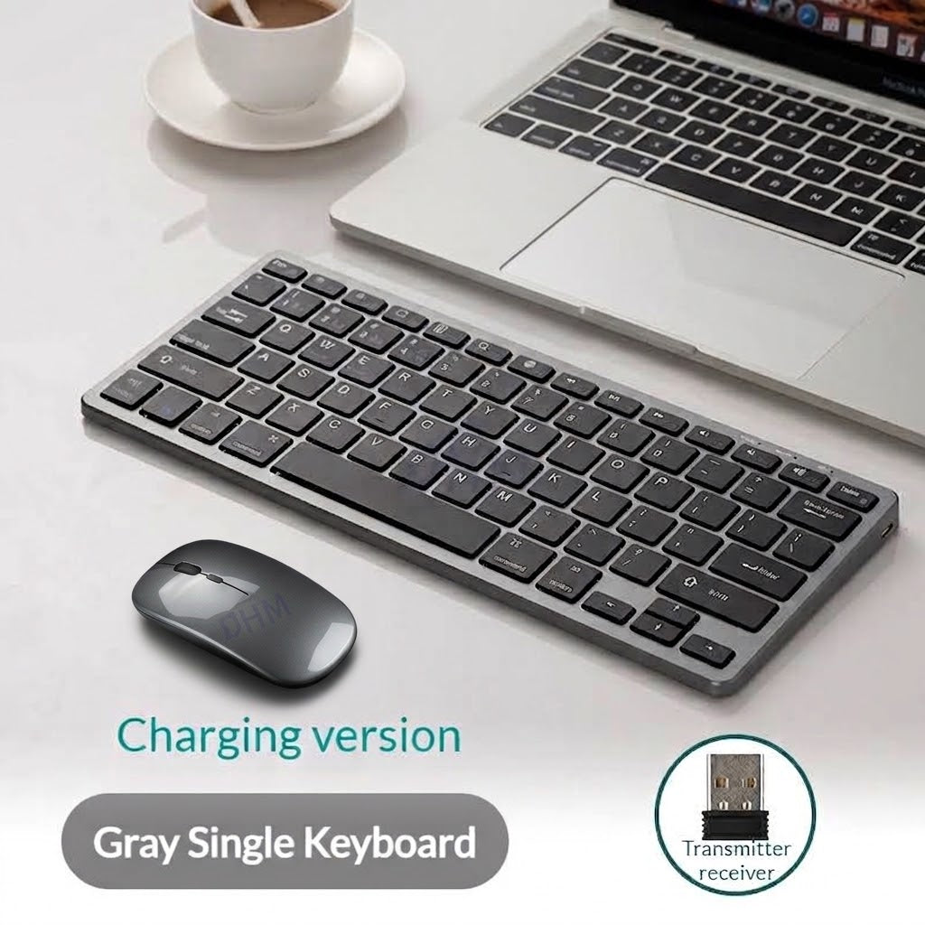 [SG] Bluetooth Wireless Keyboard and Mouse Combo Rechargeable Compact Slim 3 Mode Wireless Keyboard Mouse Set Silent Click Ergonomic Portable Office Home Laptop Tablet PC Desktop Keyboard Mouse Combo Set