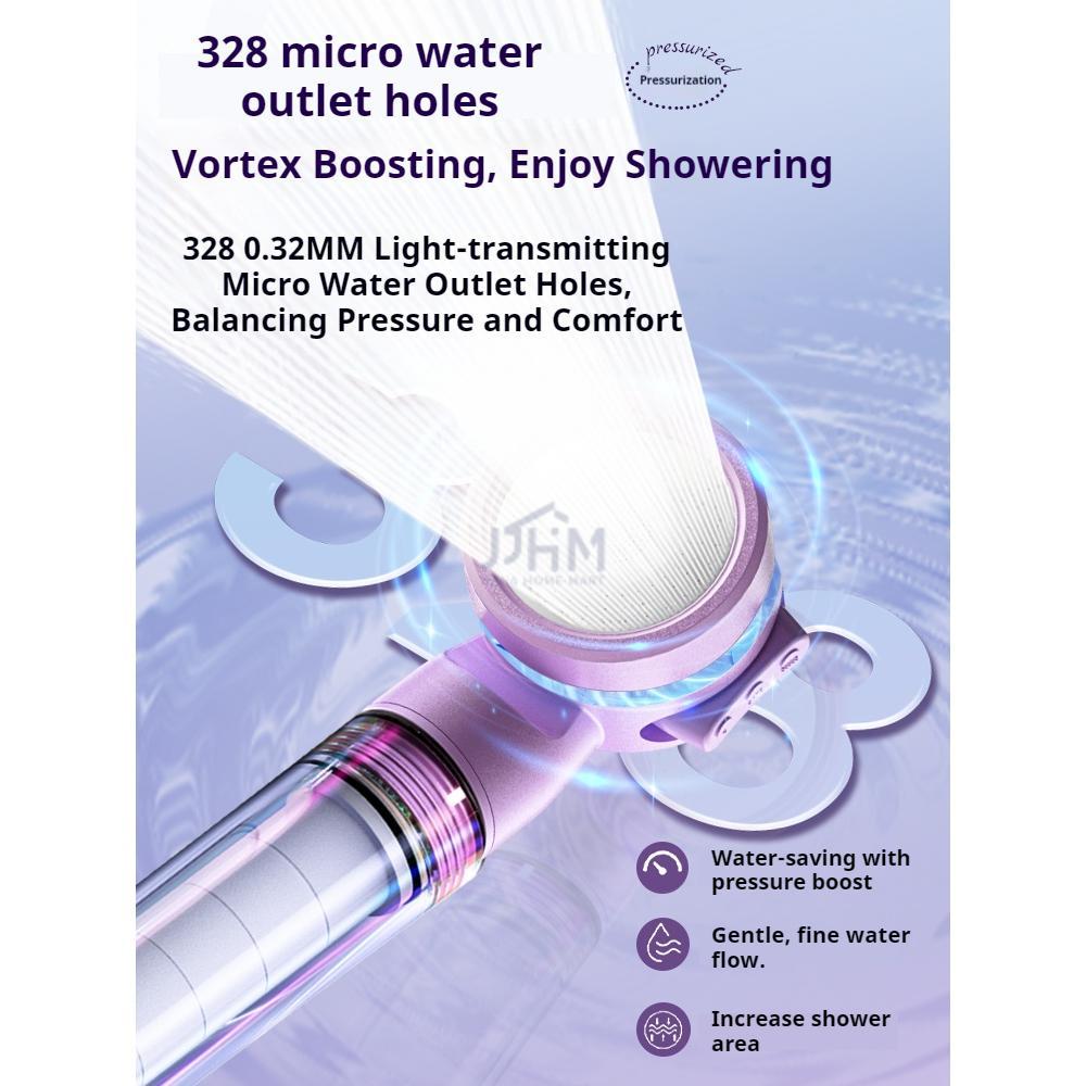 [SG Ready Stock] Portable Filter Shower Head 3 Modes High Pressure Water Saving Shower Cartridges Travel Shower Head