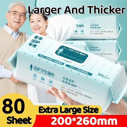 SG【1 Pack Only $1.99]  Extra-large nursing wipes for elderly people, especially those with buttocks, paralysis, or bedridden conditions.