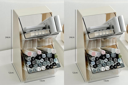 Pen holder storage box office storage rack desktop large-capacity pen bucket student desk stationery organization box
