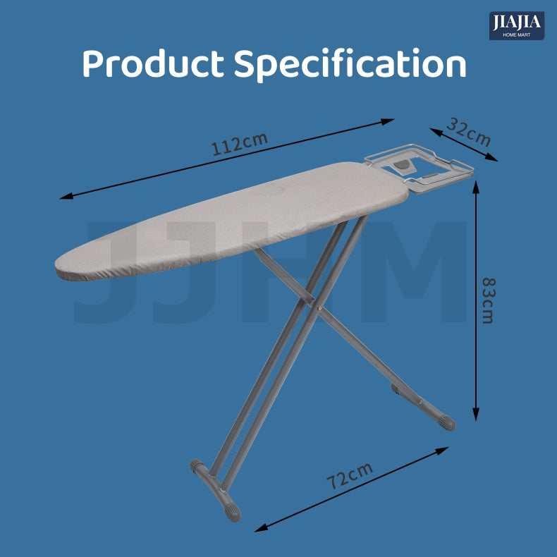 SG Foldable Standing Iron Board Premium Cotton Cover with Adjustable Heights Ironing Board