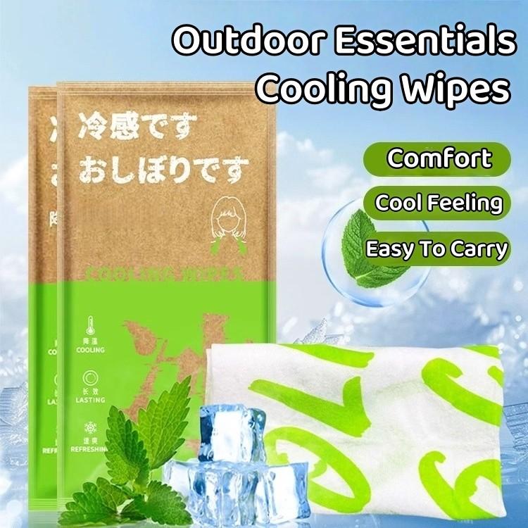 [Ten Milion Hot Selling] Cooling Ice Towels, Cooling Wet Wipes with Plant Formula, Great for Outdoor Concerts Cool Instant Cooling Face/Body Wipes & Handy Body Cool Sheet/Towel Sheets Icy Deodorant Body Wipes
