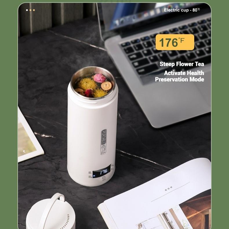 SG Local[upgrade 316] - 500 ml  Portable electric kettle Keep Warm Smart Water Kettle Dispenser Travel Mini Instant Heat Water Portable Desktop Water Dispenser Thermoregulation Smart Kettle