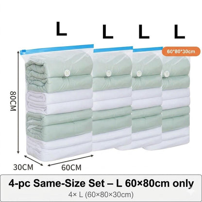 <Pumpless> Vacuum Bag Compression Bag No Need Pump Reusable Travel Clothes Storage Bag Seal Bags