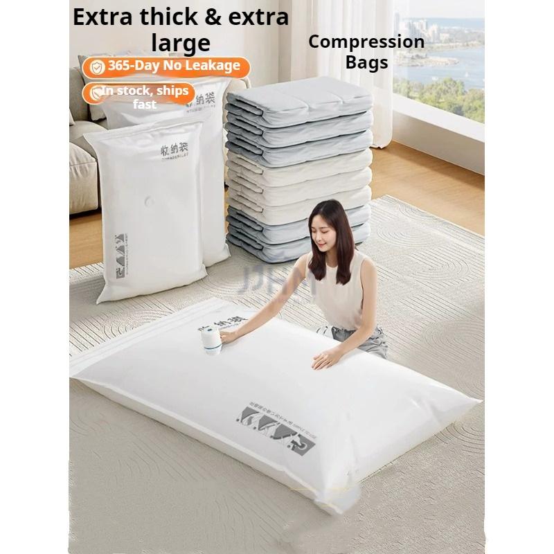 <Thicken PVC> Vacuum Storage Bag vacuum sealer bag Travel Vacuum Bag compress Mini Storage Bag Vacuum Bag Pump Travel Compressed Bag Mini Vacuum Sealer Machine