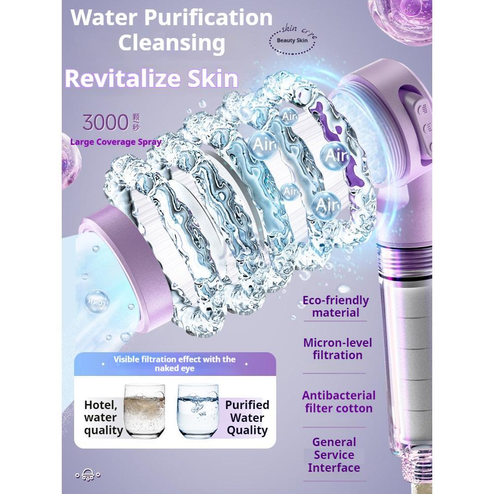 [SG Ready Stock] Portable Filter Shower Head 3 Modes High Pressure Water Saving Shower Cartridges Travel Shower Head