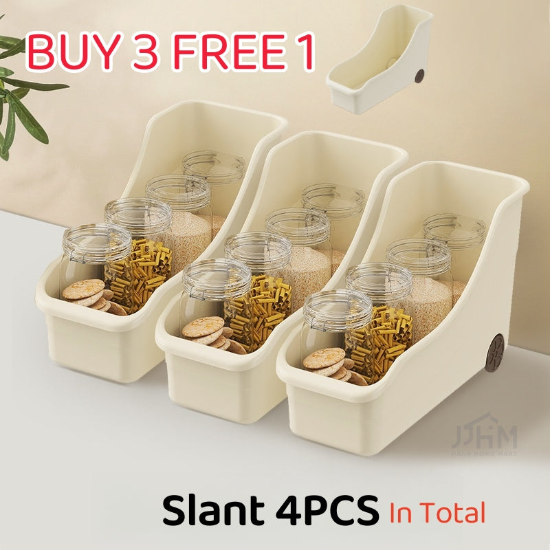 [BUY 3 FREE 1]Japanese kitchen storage box sundries cabinet organize pots and pans seasonings pot lid rack sink basket with rollers