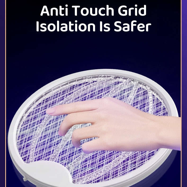 [2025 Ver] Update 3in1 Electric Insect Mosquito Racket Mosquito Swatter Killer USB Rechargeable LED Lamp