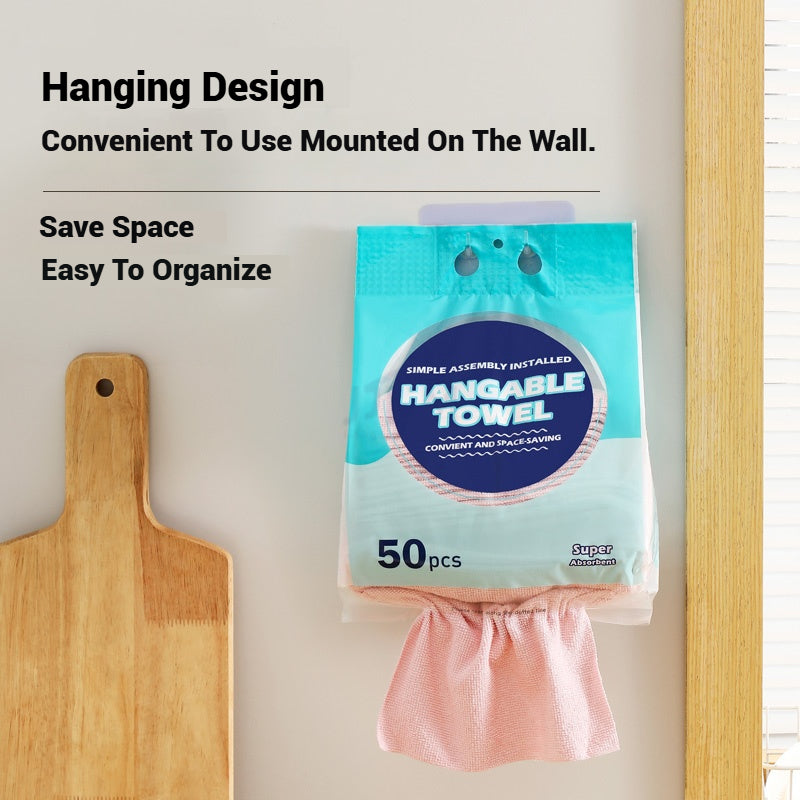 SG Hanging kitchen dishcloth, extra absorbent, oil-resistant, pull-out disposable weekly cleaning cloth for wiping tables