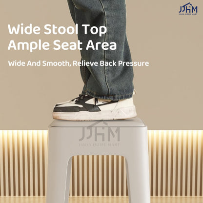 【SG Seller】4PCS Upgrade Sofa Base Stackable Plastic Stool Chair Dining Chair Set of Living Room Round Stool Kitchen Stool Multi-Colour Options