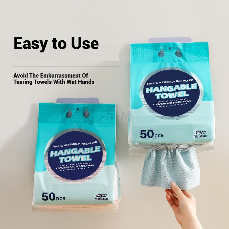 SG Hanging kitchen dishcloth, extra absorbent, oil-resistant, pull-out disposable weekly cleaning cloth for wiping tables