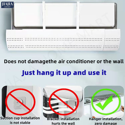 Air Conditioner Wind Deflector Wind Shield Easy Installation with Hanger Hook
