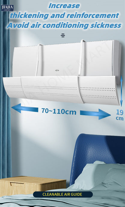 Air Conditioner Wind Deflector Wind Shield Easy Installation with Hanger Hook