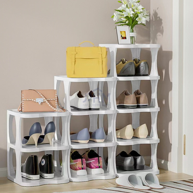 SG Stock Multi-Layer Shoe Rack Plastic Simple Shoe Racks Space Saving DIY Shoe Organizer 鞋架