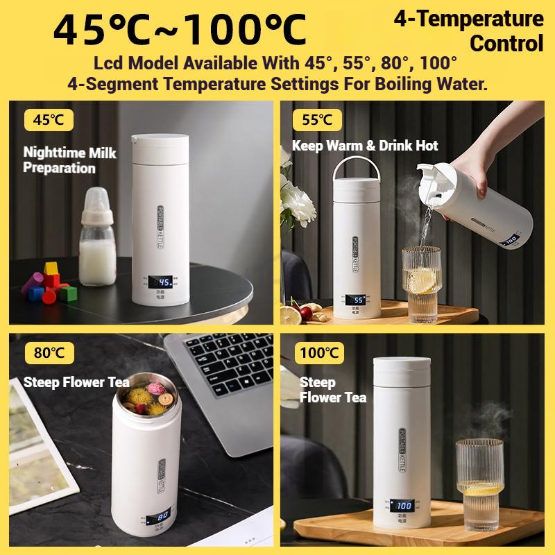 SG Local[upgrade 316] - 500 ml  Portable electric kettle Keep Warm Smart Water Kettle Dispenser Travel Mini Instant Heat Water Portable Desktop Water Dispenser Thermoregulation Smart Kettle