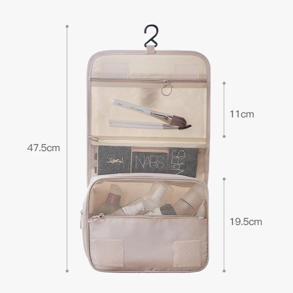 Foldable toiletry travel bag hanger bag high quality water proof pouch makeup organizer upgrade size