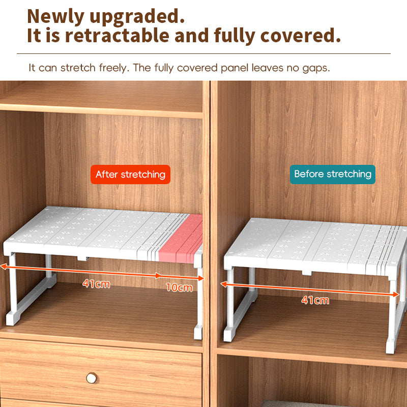 SG Next Day Delivery Adjustable Wardrobe Organizer  Stackable PP Shelf  Space-Saving Closet Divider Storage