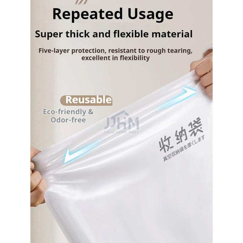 <Thicken PVC> Vacuum Storage Bag vacuum sealer bag Travel Vacuum Bag compress Mini Storage Bag Vacuum Bag Pump Travel Compressed Bag Mini Vacuum Sealer Machine