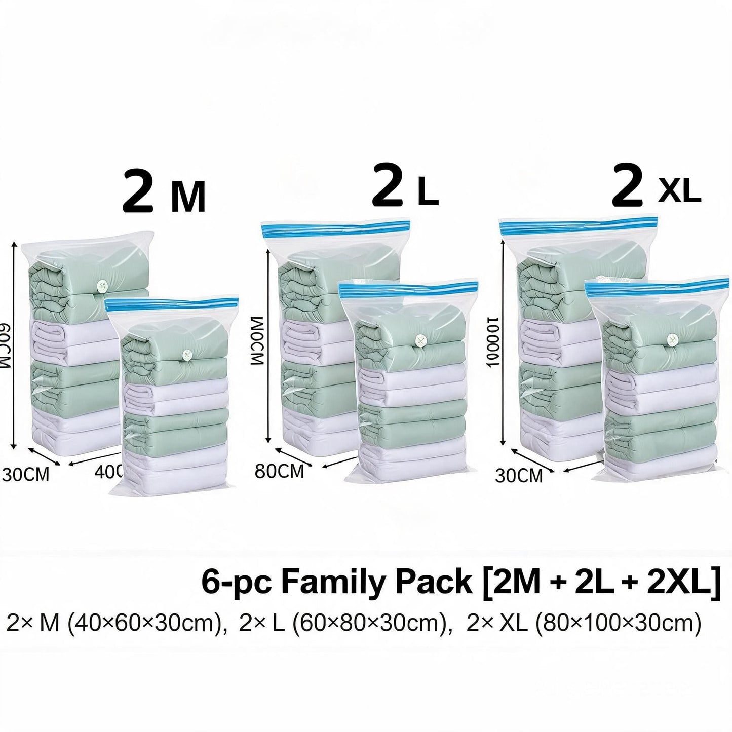 <Pumpless> Vacuum Bag Compression Bag No Need Pump Reusable Travel Clothes Storage Bag Seal Bags