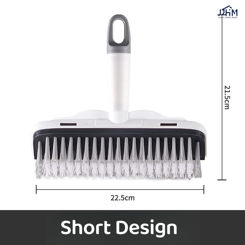 Flat Floor Brush Hard Bristle Bathroom Long Handle Cleaning Floor Carpet Toilet Brush, Floor Brush Scraper No Dead Corner