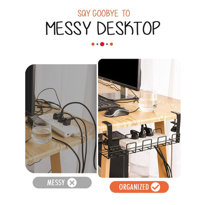 Under Table Cable tray/Cable Management Tray/Under Desk Cable Management Tray Desk Bottom Socket Holder Line Rack