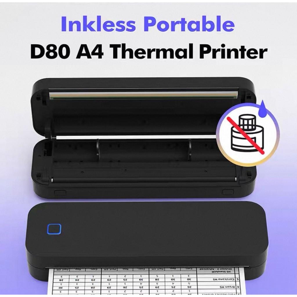 【Support A4 Size】Portable A4 Thermal Printer,DPI Wireless Bluetooth Thermal Printer,Compatible With A5/B5/Letter