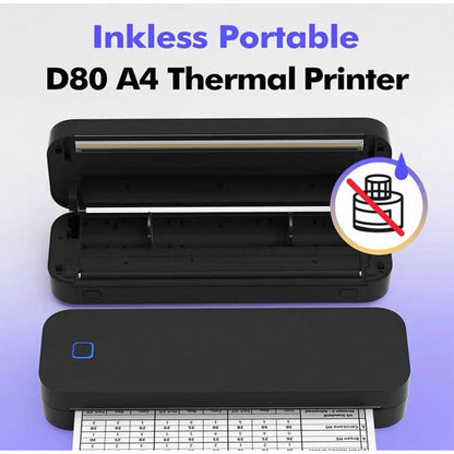 【Support A4 Size】Portable A4 Thermal Printer,DPI Wireless Bluetooth Thermal Printer,Compatible With A5/B5/Letter